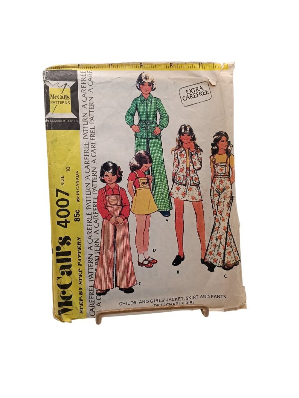 Vintage McCalls 4007 Childs & Girls Jacket Skirt & Pants Sewing Pattern 1972 Siz